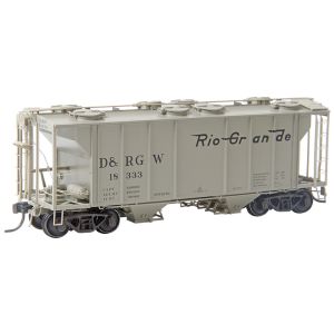 #8660 HO Scale Denver and Rio Grande Western D&RGW #18333 - RTR PS-2 Two Bay Hopper