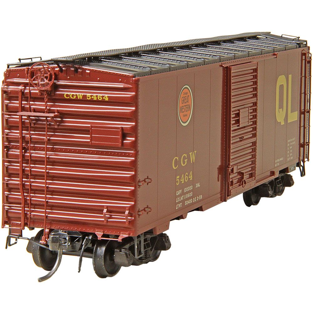 4132 HO Scale Chicago Great Western CGW #5464 - RTR 40' PS-1 Boxcar